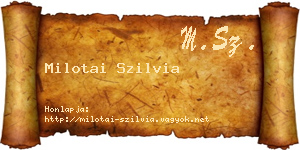 Milotai Szilvia névjegykártya